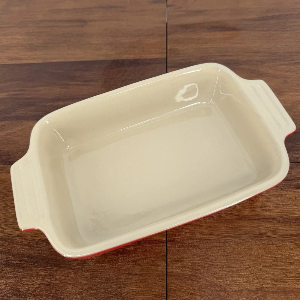 LE CREUSET 17-21 Stoneware Rectangular Baking Dish Red 5x7